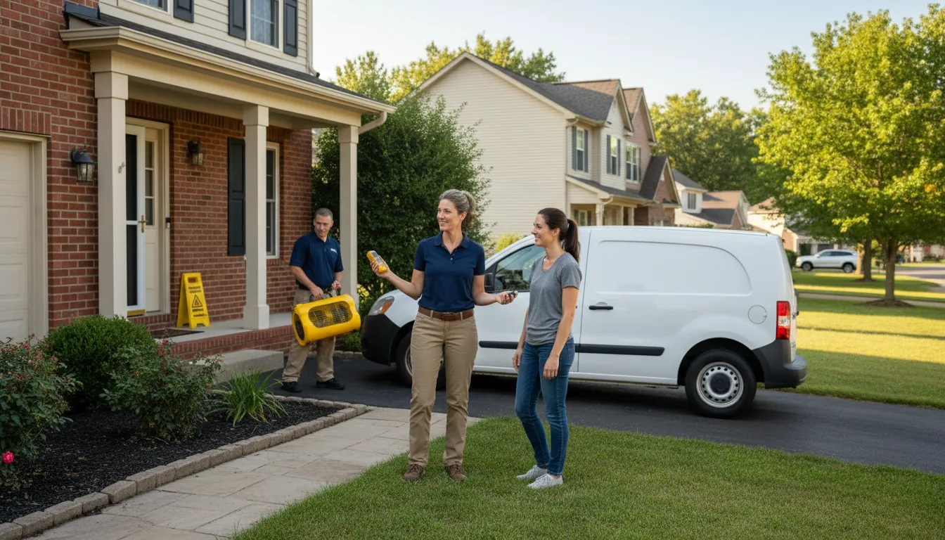Water restoration image for Dehumidification And Cleanup Services in Booneville, AR